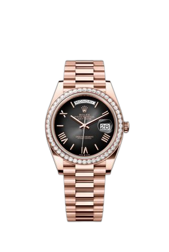 [228345RBR-0025 (aka: m228345rbr-0025)] Day-Date 40 Everose - Diamond / Slate Ombré