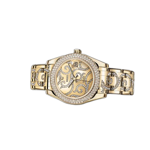 [81338-0092] Datejust Pearlmaster 34 Yellow Gold Diamond Arabesque