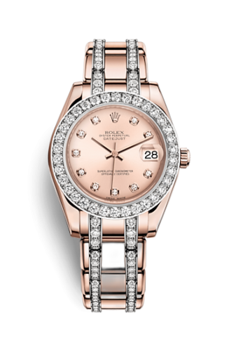 [81285-0030] Datejust Pearlmaster 34 Everose Diamond Pink Diamond