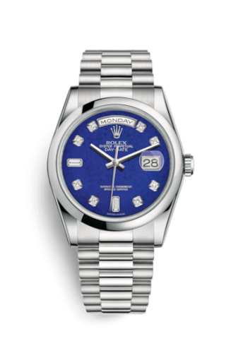 [118206-0118] Day-Date 36 Platinum Domed / President / Lapis