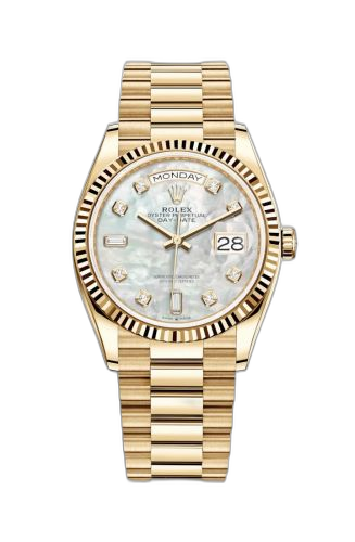 [128238-0011 (aka: M128238-0011)] Day-Date 36 Yellow Gold / Fluted / MOP-Diamond / President