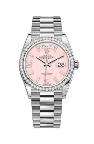 [128349RBR-0008] Day-Date 36 White Gold / Diamond / Opal-Diamond / President