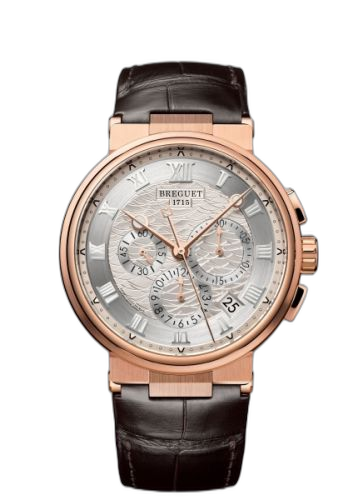 [5527BR/12/9WV] Marine Chronograph 5527 Rose Gold / Silver / Alligator