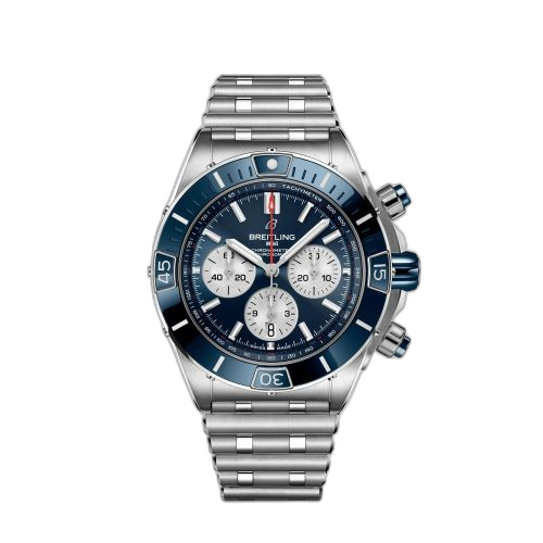 [AB0136161C1A1] Super Chronomat B01 44 Stainless Steel / Blue / Rouleaux