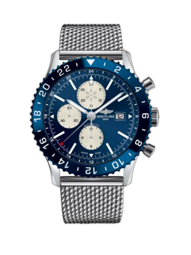 [Y2431016.C970.152A (aka: Y2431016|C970|152A)] Chronoliner Stainless Steel / Blue / Bracelet