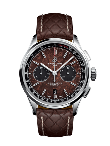 [AB01181A1Q1X2 (aka: AB01181A.Q627.556X.A20BASA.6)] Premier B01 Chronograph 42 Bentley Centenary Stainless Steel / Wood / Calf / Pin