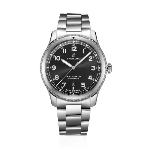 [A17314101B1A1 (aka: A1731410.BG68.187A)] Navitimer 8 Automatic 41 Stainless Steel / Black / Bracelet