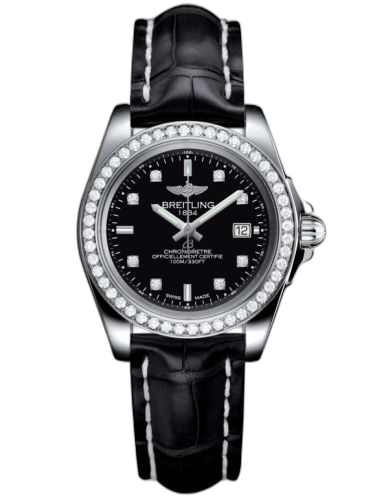 [A7133053/BF63/777P/A14BA.1] Galactic 32 Sleek Edition Stainless Steel / Diamond / Trophy Black Diamond / Croco