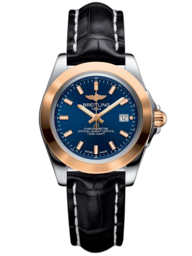[C7133012/C952/777P/A14BA.1] Galactic 32 Sleek Edition Stainless Steel / Rose Gold / Horizon Blue / Croco