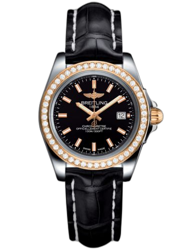 [C7133053/BF65/777P/A14BA.1] Galactic 32 Sleek Edition Stainless Steel / Rose Gold / Diamond / Trophy Black / Croco