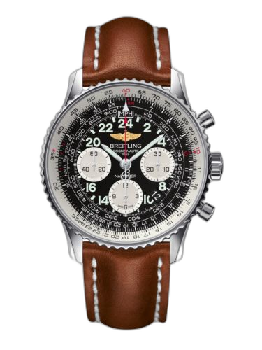 [AB0210B4.BC36.433X] Cosmonaute Stainless Steel / Black / Calf