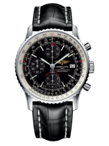 [A1332412.BF27.743P] Navitimer Heritage Stainless Steel / Black / Croco