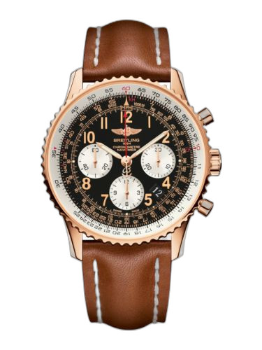 [RB012012/BB07/433X/R20BA.1] Navitimer 01 43 Red Gold / Black Arabic / Calf / Pin