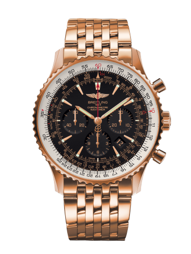[RB0127E6/BF16/443R] Navitimer 01 46 Red Gold / Black / Bracelet