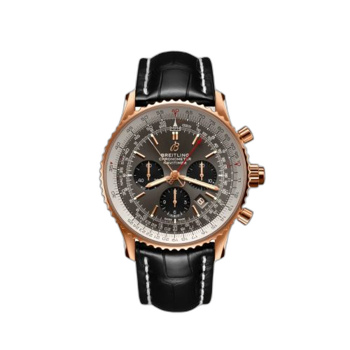 [RB0311E61F1P1] Navitimer Rattrapante Red Gold / Stratos Grey / Alligator