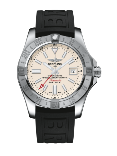 [A32390111G1S1] Avenger II GMT Stainless Steel / Stratus Silver / Rubber / Folding