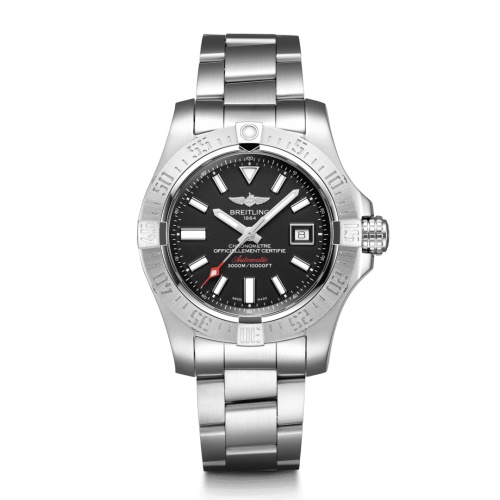 [A17331101B1A1 (aka: A1733110.BC30.169A)] Avenger II Seawolf Stainless Steel / Volcano Black / Bracelet