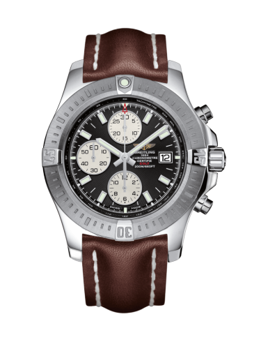 [A1338811/BD83/438X/A20D.1] Colt Chronograph Automatic Stainless Steel / Stratus Silver / Calf / Folding