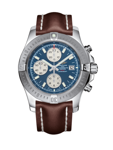 [A1338811/C914/437X/A20BA.1] Colt Chronograph Automatic Stainless Steel / Mariner Blue / Calf / Pin