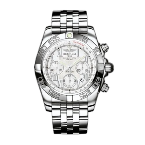 [AB011012.A690.375A] Chronomat 44 Stainless Steel / Antarctica White / Bracelet