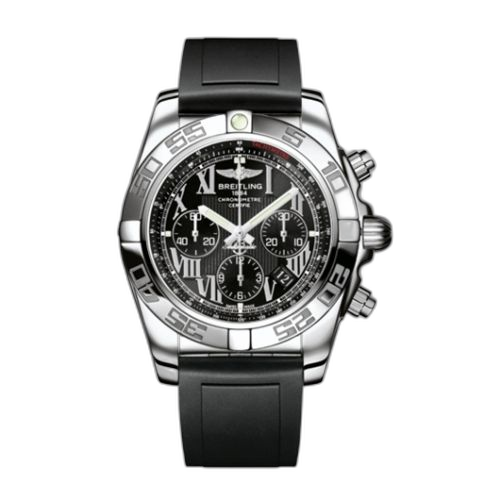 [AB011012.B956.131S] Chronomat 44 Stainless Steel / Onyx Black Roman / Rubber
