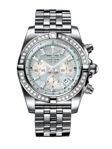 [AB011053.G686.375A] Chronomat 44 Stainless Steel / Diamond / Gray Pearl Diamond / Bracelet