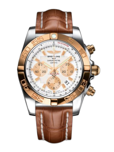 [CB011012.A696.737P] Chronomat 44 Stainless Steel / Rose Gold / Antarctica White / Croco