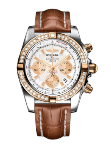 [CB011053.A696.737P] Chronomat 44 Stainless Steel / Rose Gold / Diamond / Antarctica White / Croco