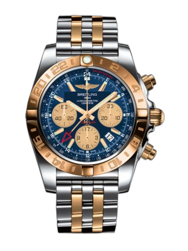 [CB042012.C858.375C] Chronomat 44 GMT Stainless Steel / Rose Gold / Metallica Blue / Bracelet