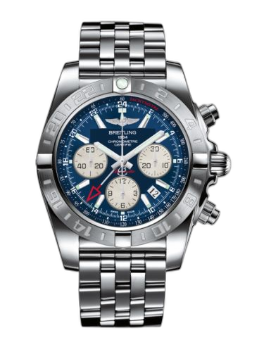 [AB042011.C851.375A] Chronomat 44 GMT Stainless Steel / Metallica Blue / Bracelet