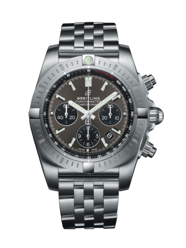 [AB0115101F1A1 (aka: AB011510/F581/389A)] Chronomat B01 Chronograph 44 Stainless Steel / Blackeye Grey / Bracelet