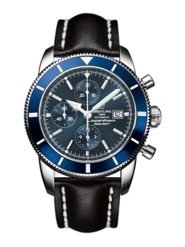 [A1332016.C758.441X] Superocean Heritage 46 Chronograph Stainless Steel / Blue / Blue / Calf