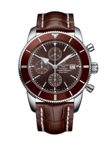 [A1331233/Q616/756P/A20BA.1] Superocean Heritage II 46 Chronograph Stainless Steel / Bronze / Bronze / Croco / Pin