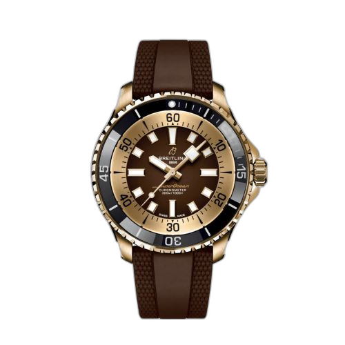 [N17376201Q1S1] SuperOcean Automatic 44 Bronze / Brown / Rubber
