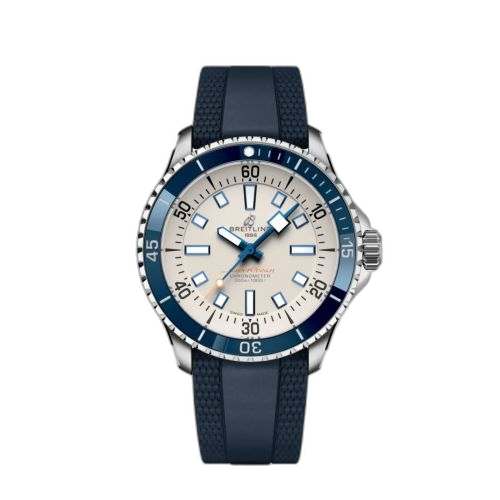 [A17375E71G1S1] SuperOcean Automatic 42 Stainless Steel / White / Rubber