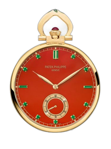 [992/102J] Pocket Watch Lepine Yellow Gold / Tudor Rose