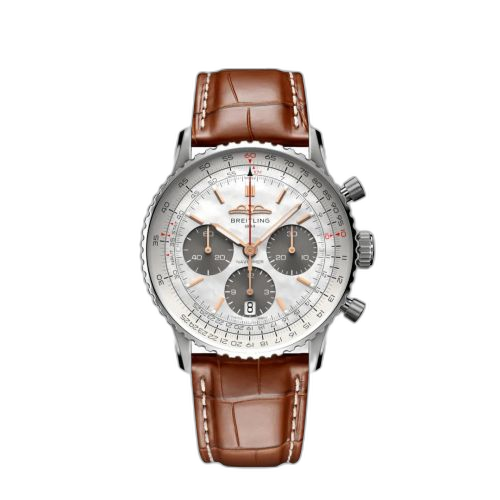 [AB0139211A1P1] Navitimer B01 Chronograph 41 Stainless Steel / MOP Japan / Alligator