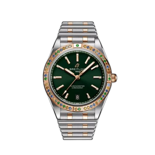 [U10380611L1U1] Chronomat Automatic 36 Stainless Steel - Red Gold / Green / South Sea / Bracelet