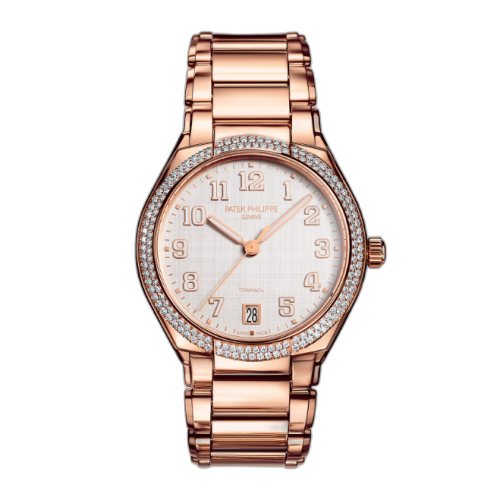 [7300/1200R-010 T] Twenty-4 Automatic Tiffany Rose Gold / Diamond / Shantung Silk