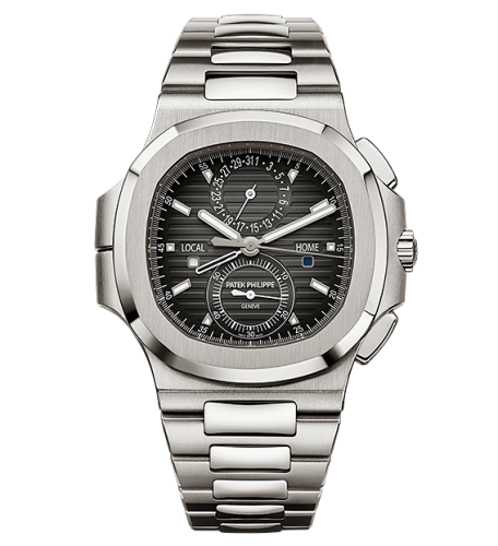 [5990/1A-001] Nautilus Travel Time Stainless Steel / Black