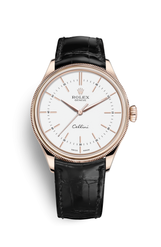 [50505-0021] Cellini Time Everose / White / Alligator Black
