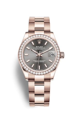 [278285rbr-0020] Datejust 31 Rose Gold / Diamond / Grey / Oyster