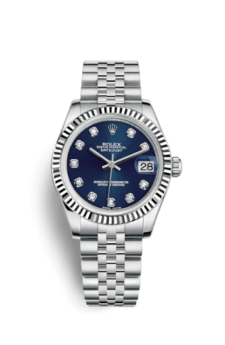 [178274-0048] Datejust 31 Stainless Steel Fluted / Jubilee / Blue - Diamond