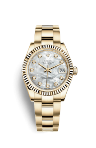[178278-0067] Datejust 31 Yellow Gold Fluted / Oyster / MOP