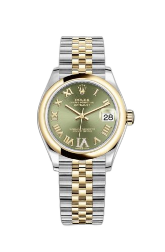 [278243-0016] Datejust 31 Stainless Steel/ Yellow Gold / Domed / Olive - Roman / Jubilee