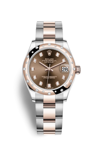 [278341rbr-0027] Datejust 31 Stainless Steel/ Rose Gold / Domed - Diamond / Chocolate - Diamond / Oyster