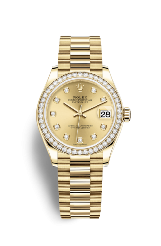 [278288rbr-0005] Datejust 31 Yellow Gold / Diamond / Champagne - Diamond / President