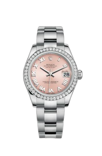 [178384-0024] Datejust 31 Stainless Steel Diamond / Oyster / Pink - Roman