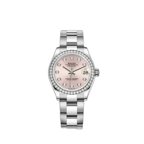 [278384rbr-0035] Datejust 31 Stainless Steel Diamond / Oyster / Pink - Diamond