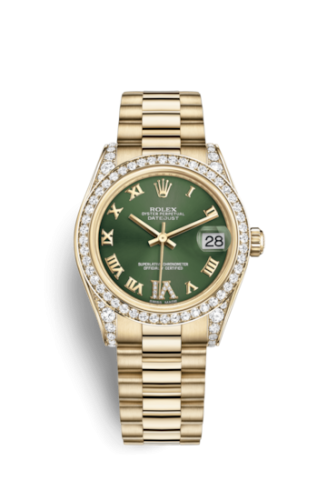 [178158-0062] Datejust 31 Yellow Gold Diamond / President / Olive Computer